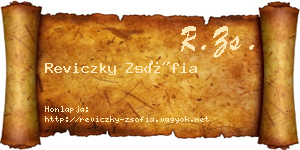 Reviczky Zsófia névjegykártya