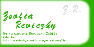 zsofia reviczky business card